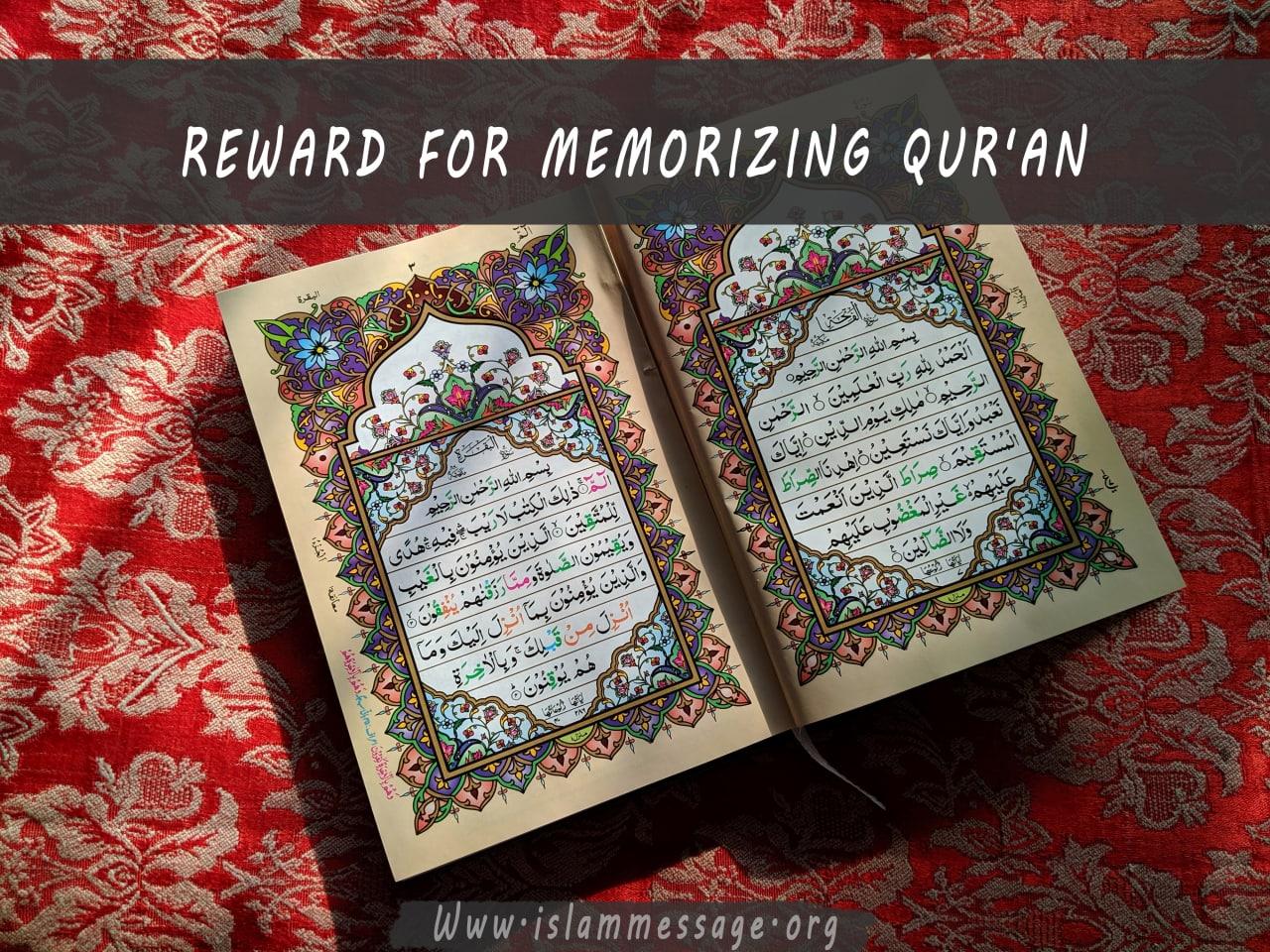 Reward for memorizing Qur'an