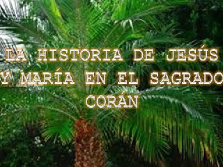 LA HISTORIA DE JESÚS Y MARÍA EN EL SAGRADO CORÁN 